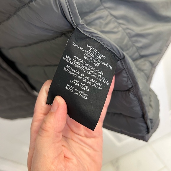 32 Degree Heat Black Ultra Light Full Zip Puffer Jacket Men’s Size M Gray Down - Picture 8 of 10